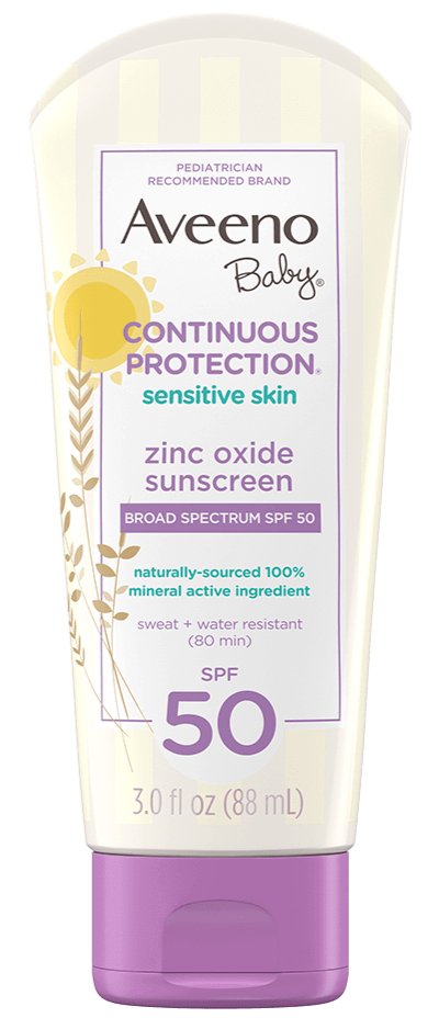 Sensitive Skin Lotion Zinc Oxide Sunscreen with Broad Spectrum SPF 50 - MeStore - Aveeno