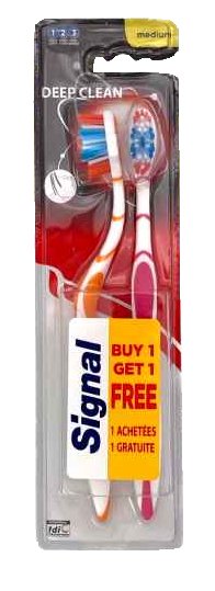 Signal Toothbrush Twin Deep Clean Medium - MeStore - Signal