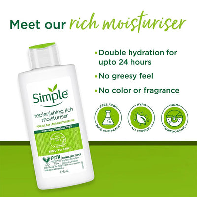 Simple Replenish Rich Moisturiser 125Ml - MeStore - Simple