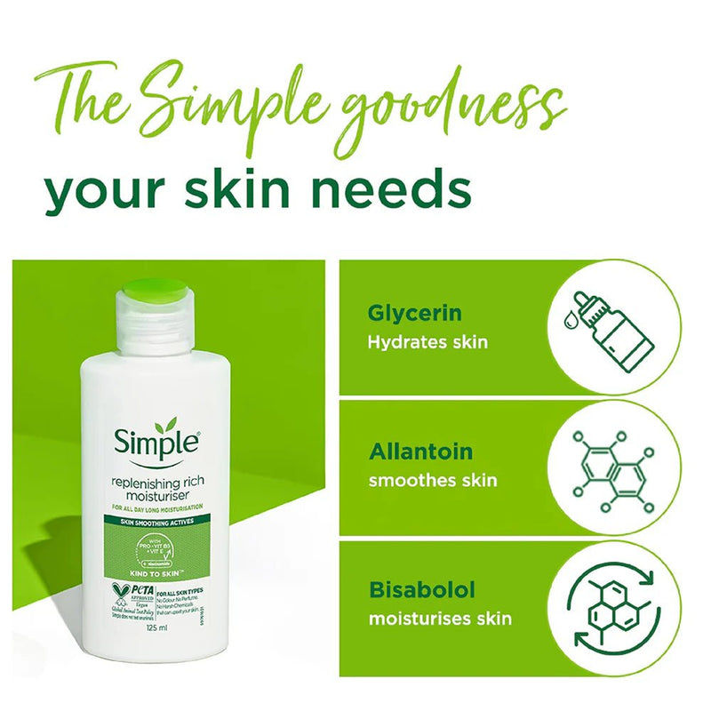 Simple Replenish Rich Moisturiser 125Ml - MeStore - Simple