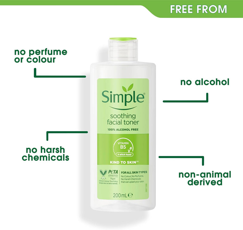 Simple Soothing Toner 200Ml Uk Pack - MeStore - Simple