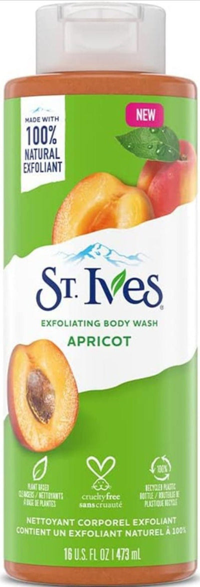 St. Ives Exfoliating Apricot Body Wash/Shower gel 16oz - MeStore - St Ives