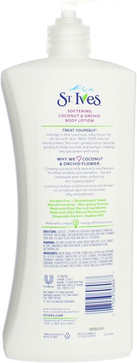 St. Ives Naturally Indugent Body Lotion, Coconut Milk and Orchid Extract, 21 Oz - MeStore - St Ives