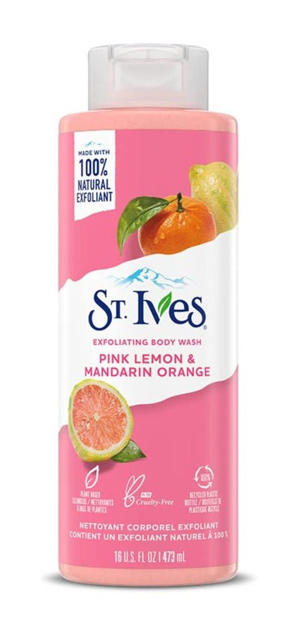 St. Ives Pink Lemon & Mandarin Orange Exfoliating Body Wash 16oz - MeStore - St Ives