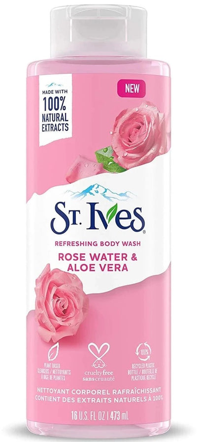 St. Ives Rose Water and Aloe Vera Body Wash 16oz - MeStore - St Ives