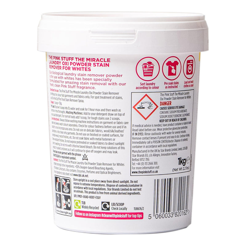 Stardrops Pink Stuff Stain Remover Powder for Whites 1kg - MeStore - Stardrops