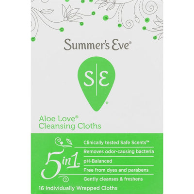 Summer Eve Aloe Love 16ct Clnsg Cloth 12 - MeStore - Summer's Eve