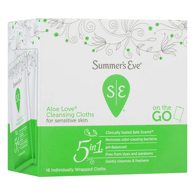 Summer Eve Aloe Love 16ct Clnsg Cloth 12 - MeStore - Summer's Eve