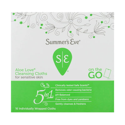 Summer Eve Aloe Love 16ct Clnsg Cloth 12 - MeStore - Summer's Eve