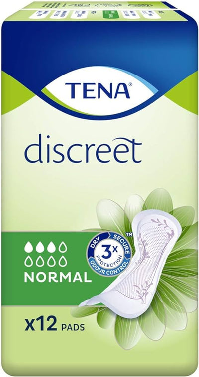 TENA Lady Discreet Incontinence Pads - Normal, Pack of 12 Pieces - MeStore - Tena