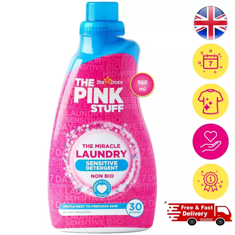 The Pink Stuff Sens Non Bio Laundry Liquid 960ml - MeStore - Stardrops