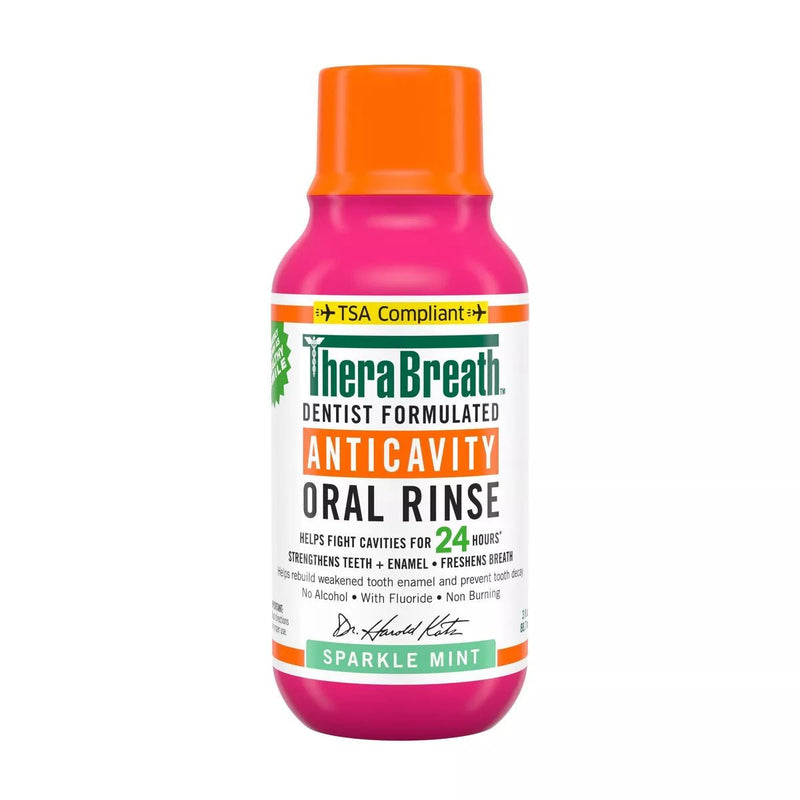 TheraBreath AntiCavity Oral Rinse Sparkle Mint 3oz - MeStore - TheraBreath