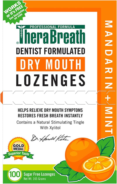 TheraBreath Dry Mouth Lozenges Mandarin Mint 100ct - MeStore - TheraBreath