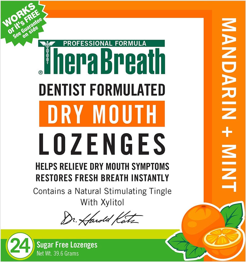 TheraBreath Dry Mouth Lozenges Mandarin Mint 24ct - MeStore - TheraBreath