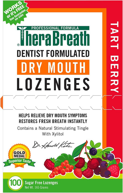 TheraBreath Dry Mouth Lozenges Tart Berry 100ct - MeStore - TheraBreath