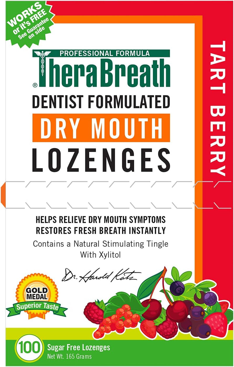 TheraBreath Dry Mouth Lozenges Tart Berry 24ct - MeStore - TheraBreath