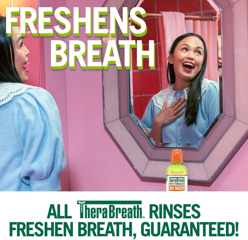 TheraBreath Dry Mouth Oral Rinse Tingling Mint 16oz - MeStore - TheraBreath