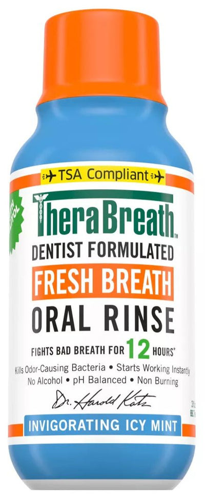 TheraBreath Fresh Breath Oral Rinse Icy Mint 3oz - MeStore - TheraBreath