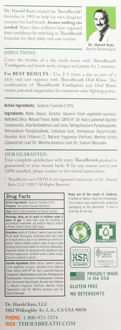 TheraBreath Fresh Breath Toothpaste Mild Mint 4oz - MeStore - TheraBreath