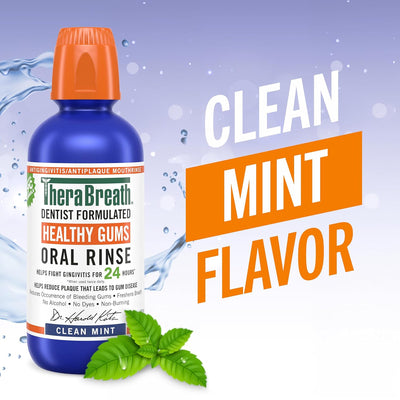 TheraBreath Healthy Gums Oral Rinse Clean Mint 3oz - MeStore - TheraBreath