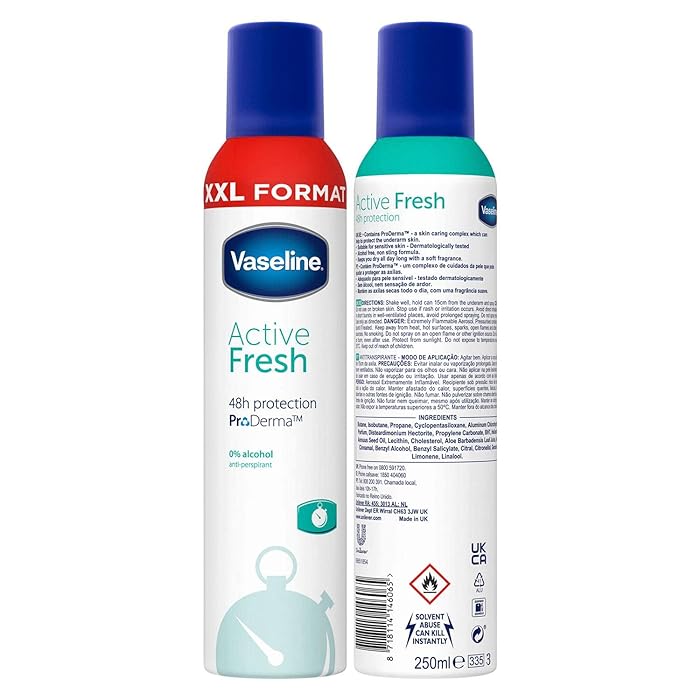 Vaseline Deo Spray 250Ml Active Fresh - MeStore - Vaseline