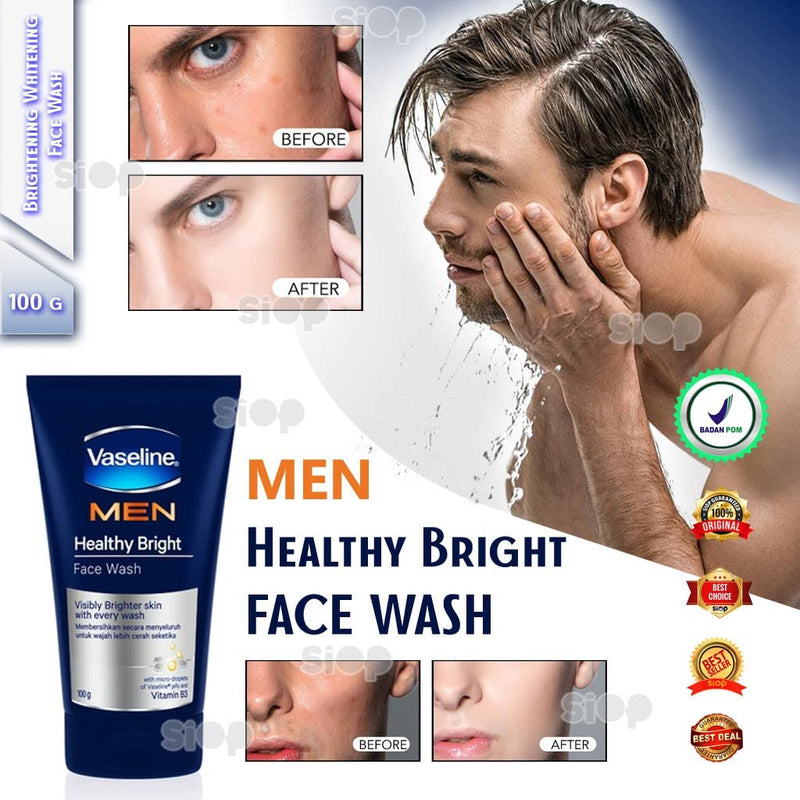 VASELINE FACEWASH (INDO) 100GM X 24 HEALTHY BRIGHT (M) - MeStore - Vaseline