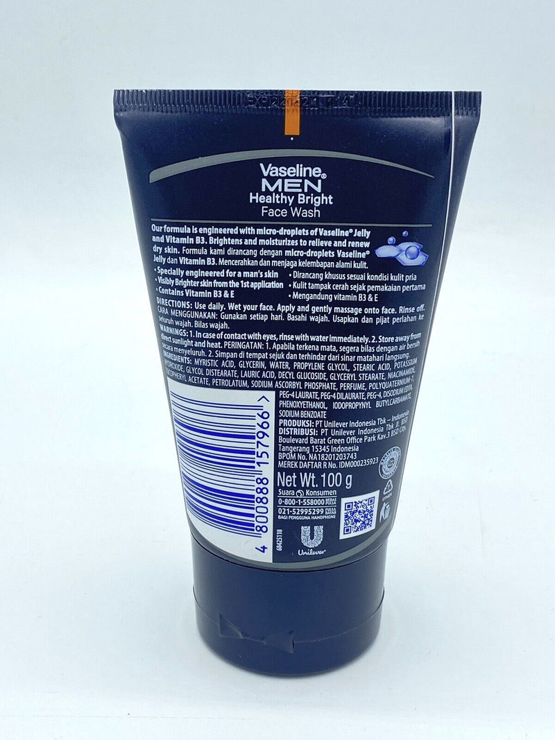 VASELINE FACEWASH (INDO) 100GM X 24 HEALTHY BRIGHT (M) - MeStore - Vaseline