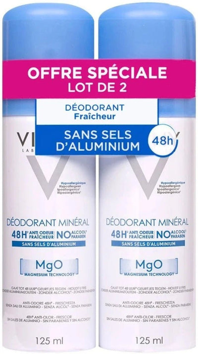 VICHY Déodorant Minéral 48H Lot de 2 x 125 ml - MeStore - VICHY