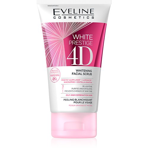 White Prestige 4d Whitening Facial Scrub 150ml - MeStore - Eveline