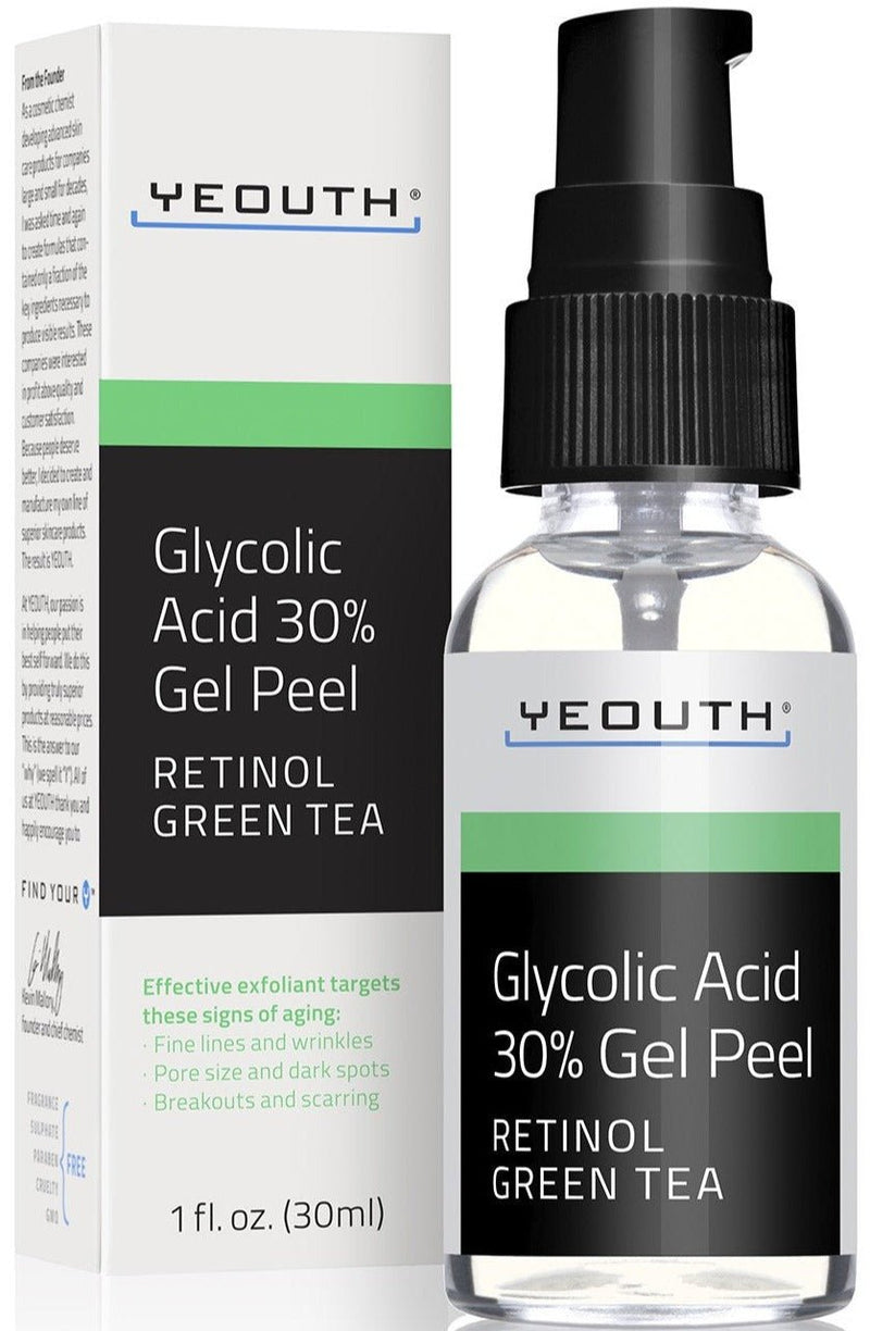 Yeouth 30% Glycolic Acid Peel With Retinol, Greentea, 1oz - MeStore - Yeouth