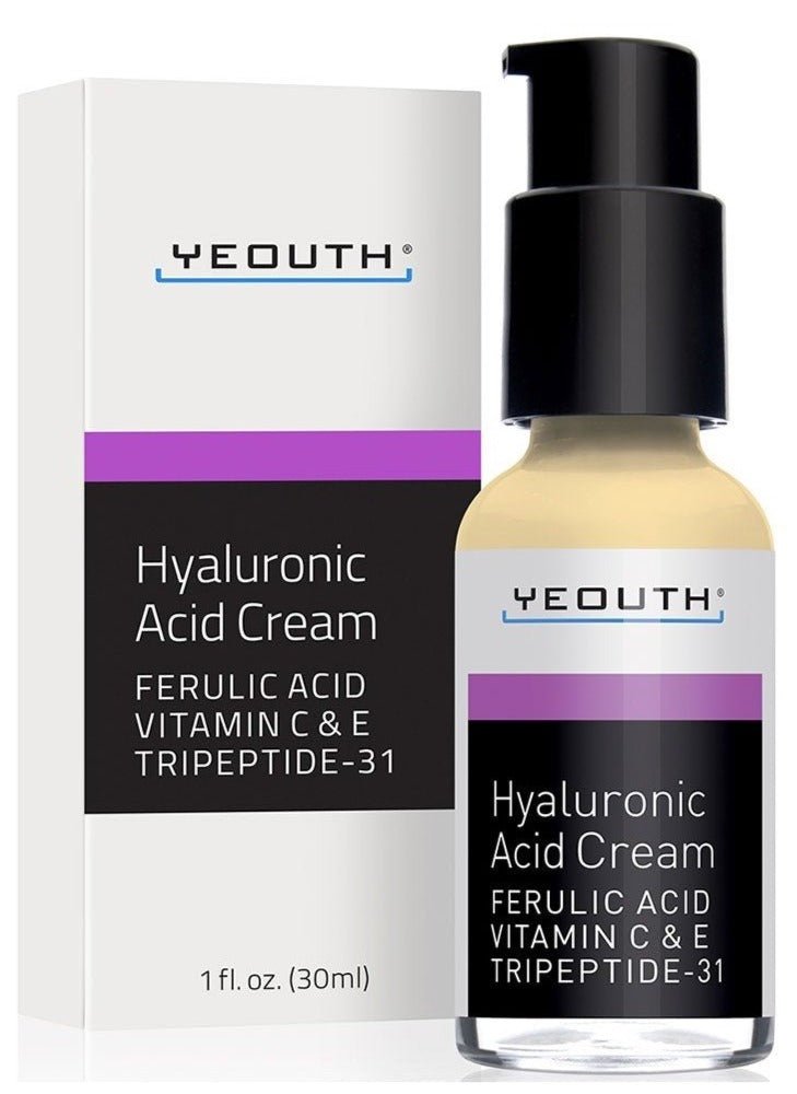 Yeouth Hyaluronic Acid Cream With Ferulic Acid,vitamin C & E, Tripeptide 31 - MeStore - Yeouth